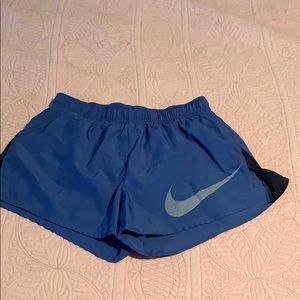 Blue on blue nike shorts